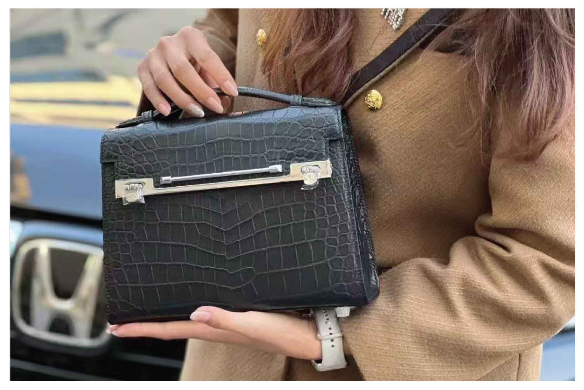 KWANPEN　クワンペン　クロコダイル　2way　ハンド　ショルダーバッグ 楽天市場】美品 クワンペン クロコ ターンロック ショルダー