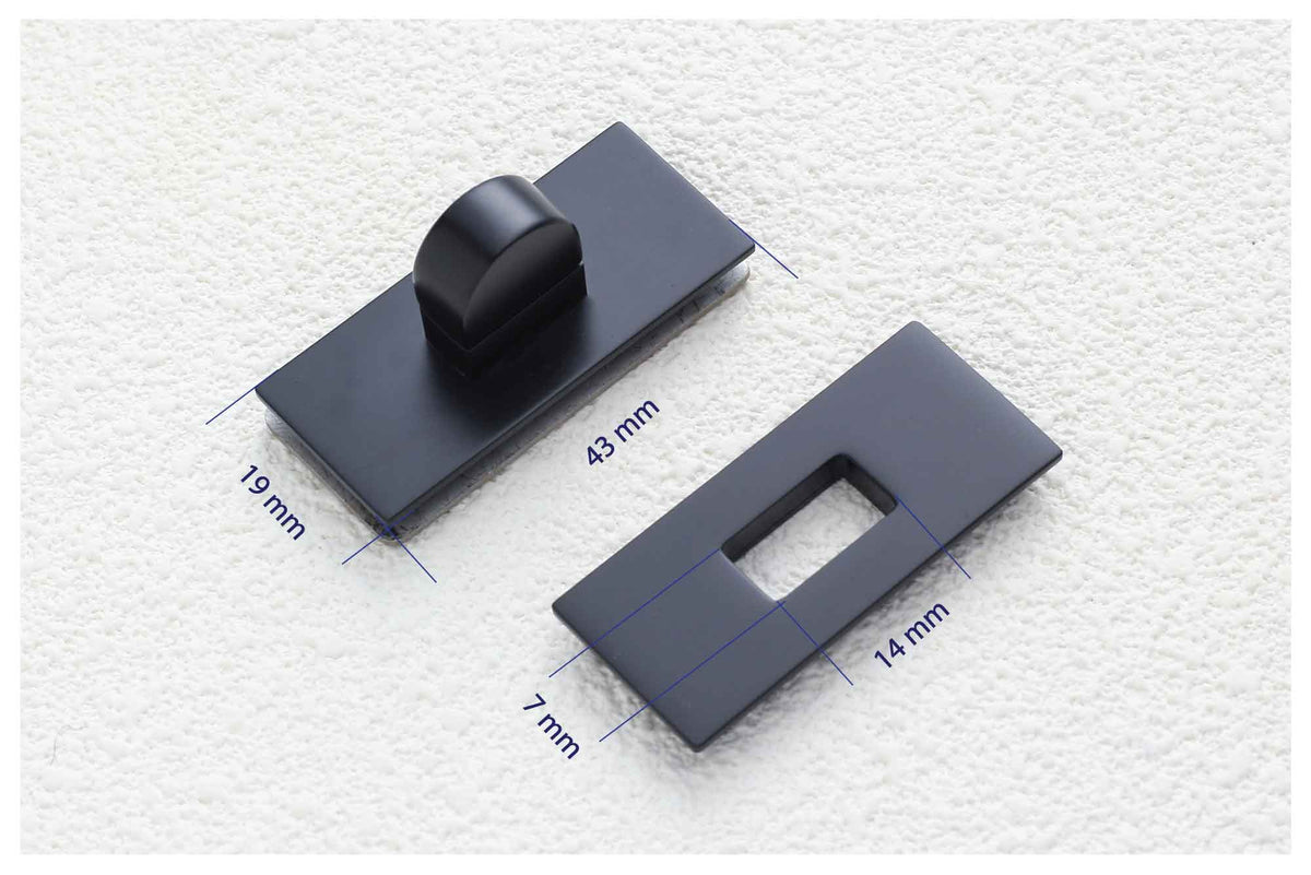Molded Lock Rectangle Black Rectangle Turn Lock II – Made on Jupiter
