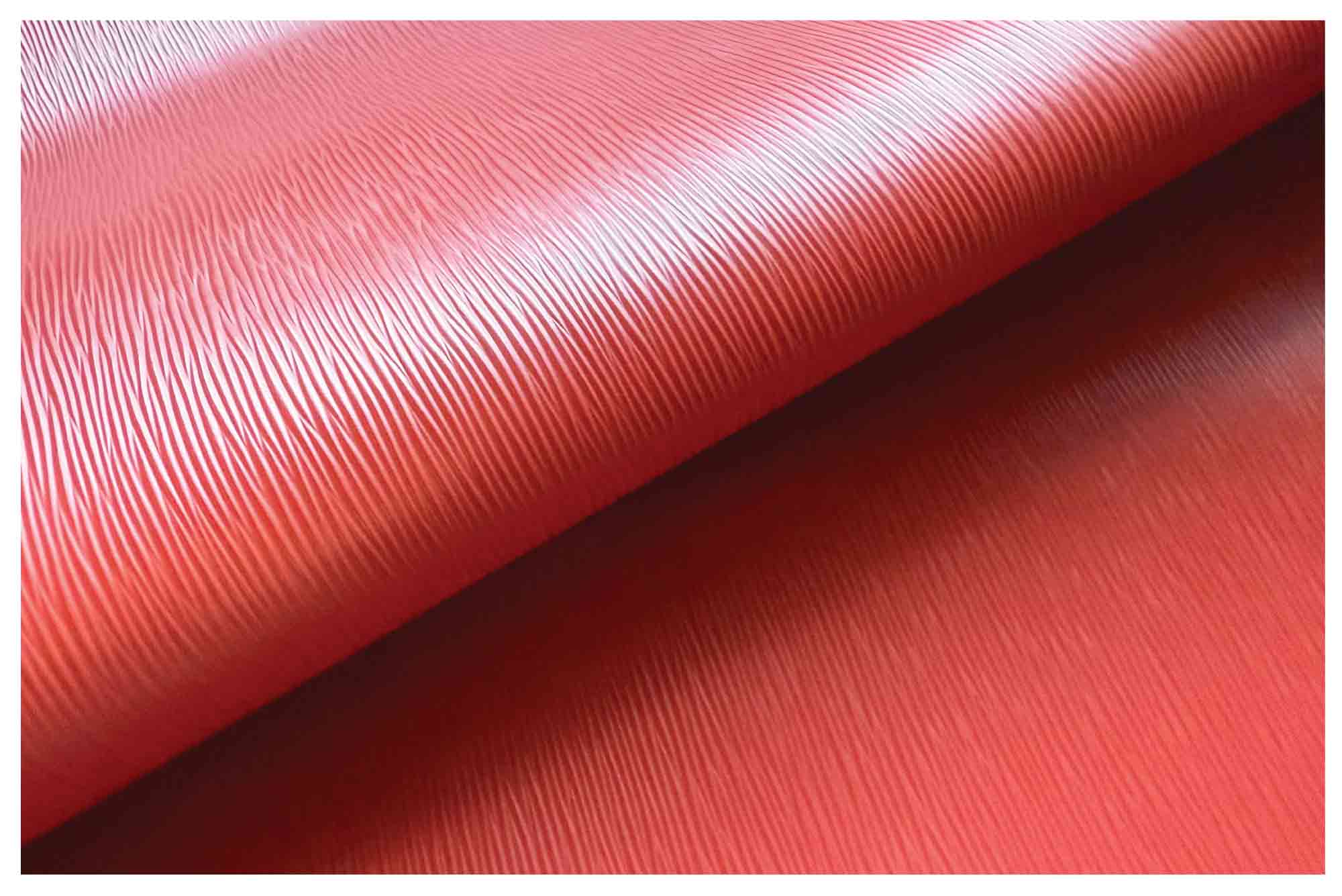 Red Ripple Grain Leather – Made on Jupiter