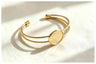 Round Bezel Cuff Bracelet