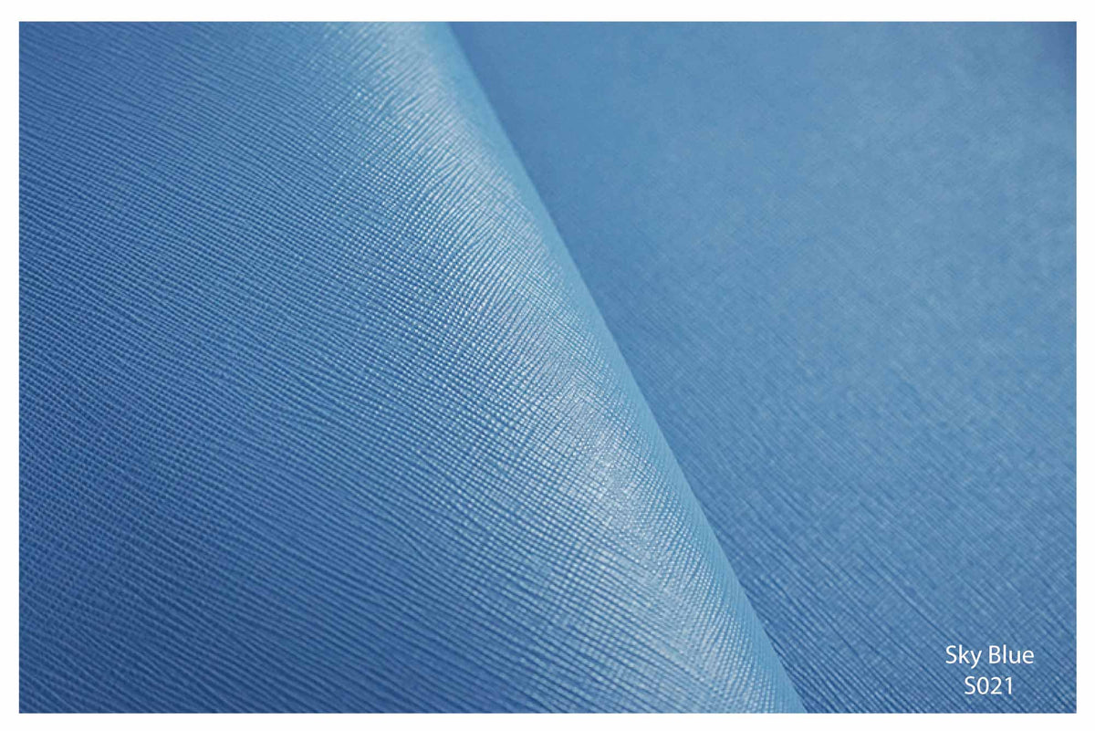 Sky Blue Saffiano Leather