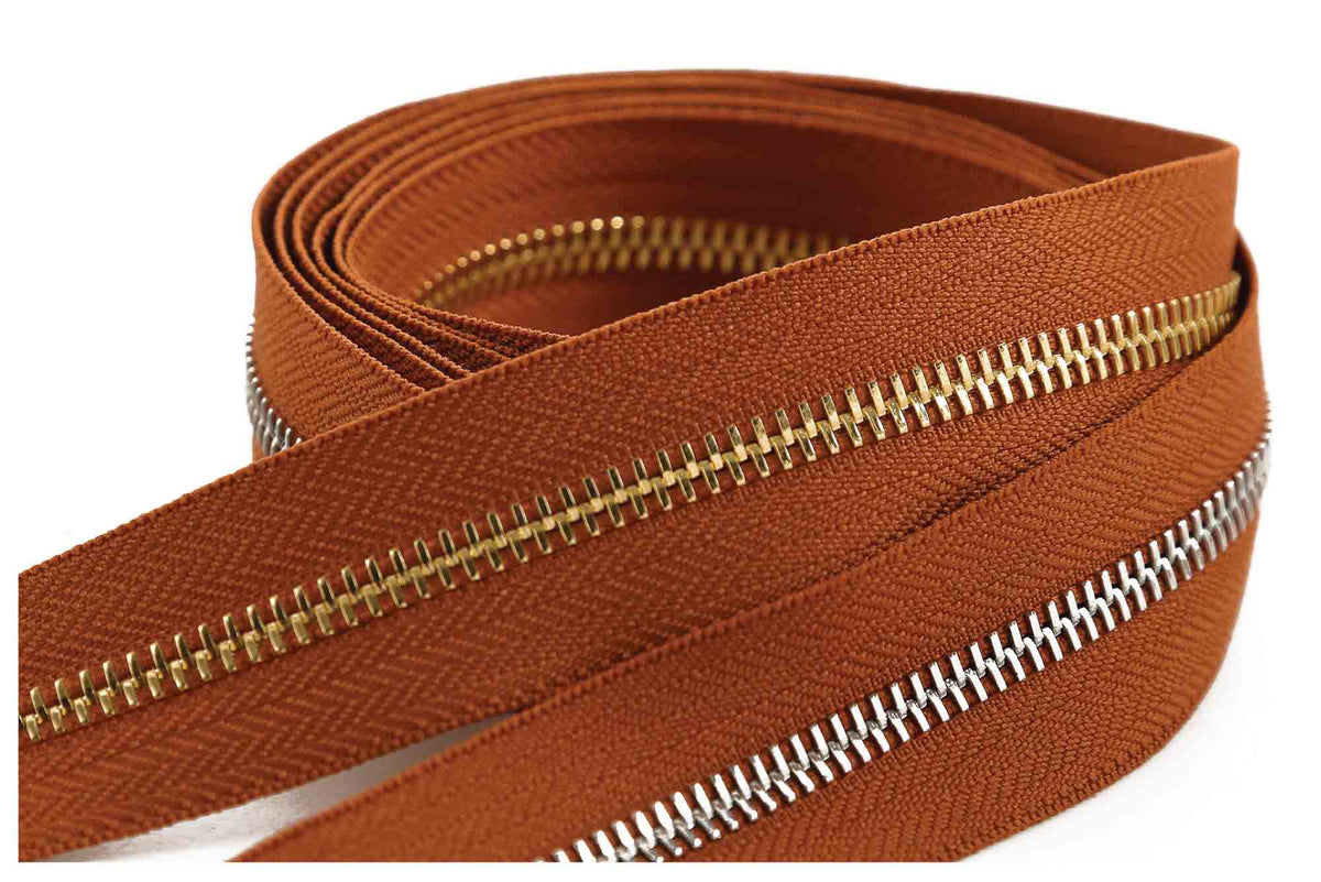 Italian Made Zipper Tape - Gold