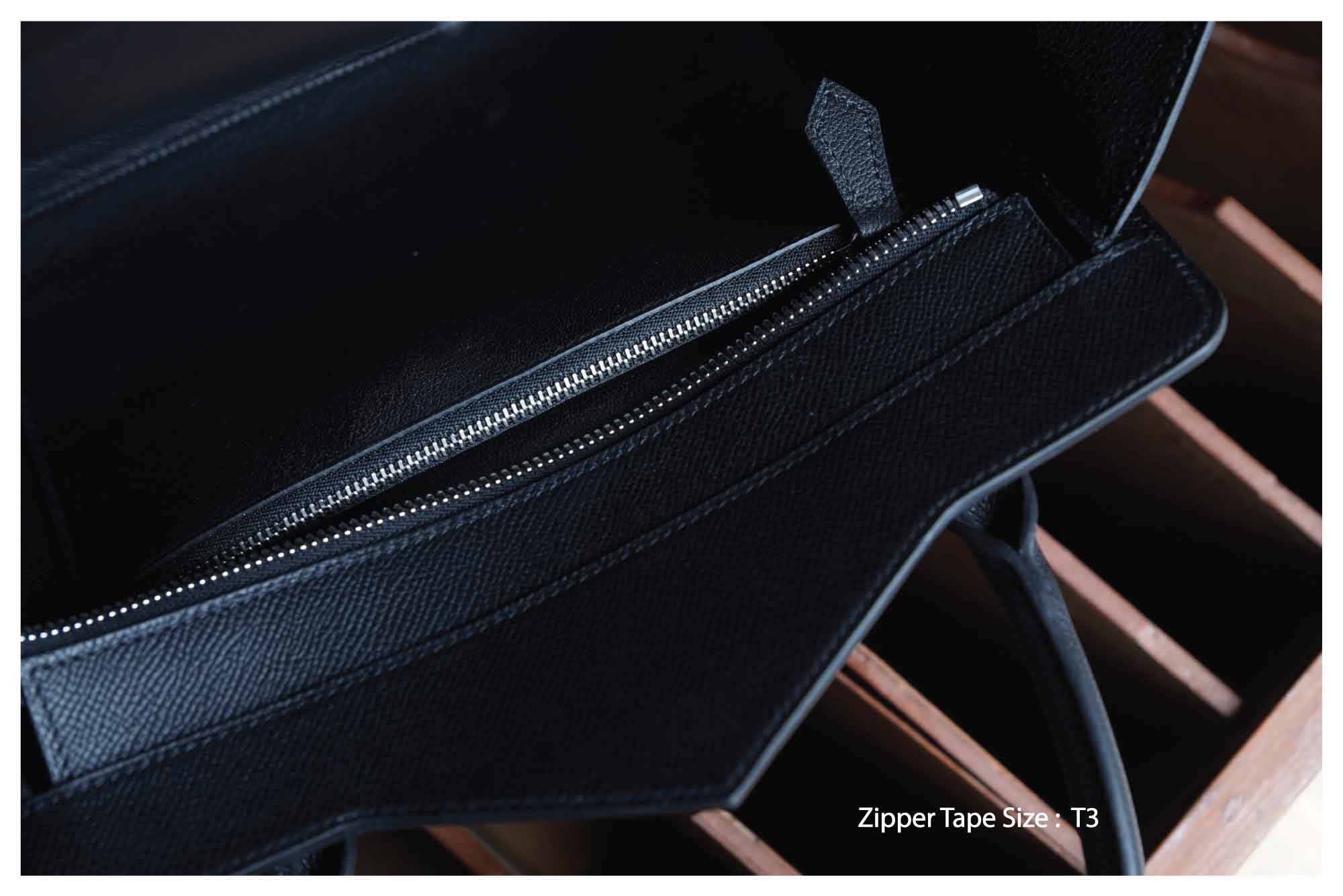 Italian Made Zipper Tape - Black – Made on Jupiter