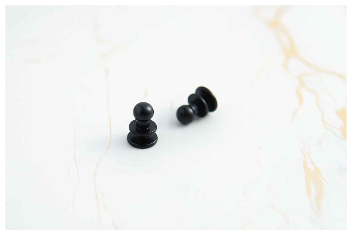 Black Round Head Button Stud