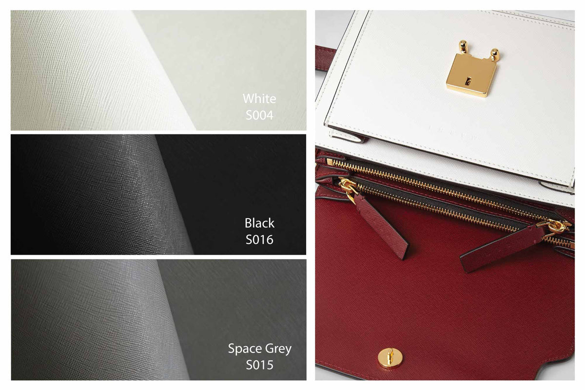 Space Grey Saffiano Leather