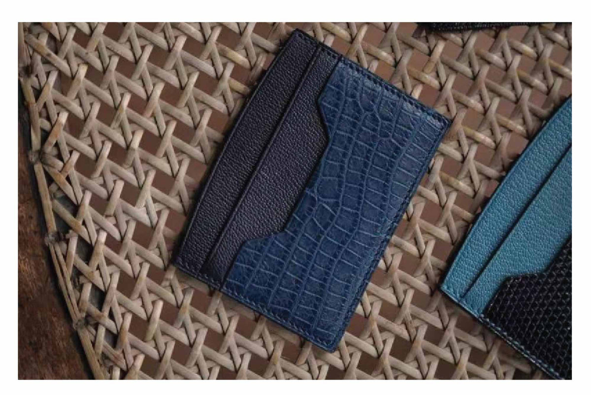 Navy Blue French Alran Sully Leather